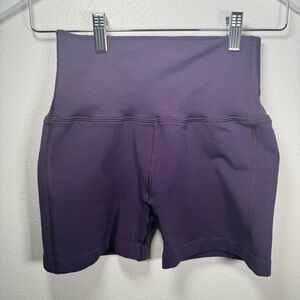Alphalete Womens Small Purple Seamless High Waisted Biker Shorts 4” Inseam